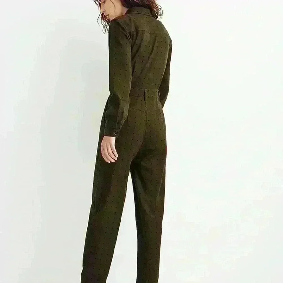 Madewell Seamed Coverall Jumpsuit in Grid Dot - Picture 2 of 8